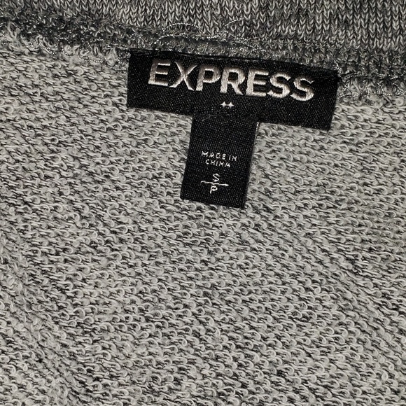 Express gray cowl neck sweatshirt size small - Picture 2 of 6